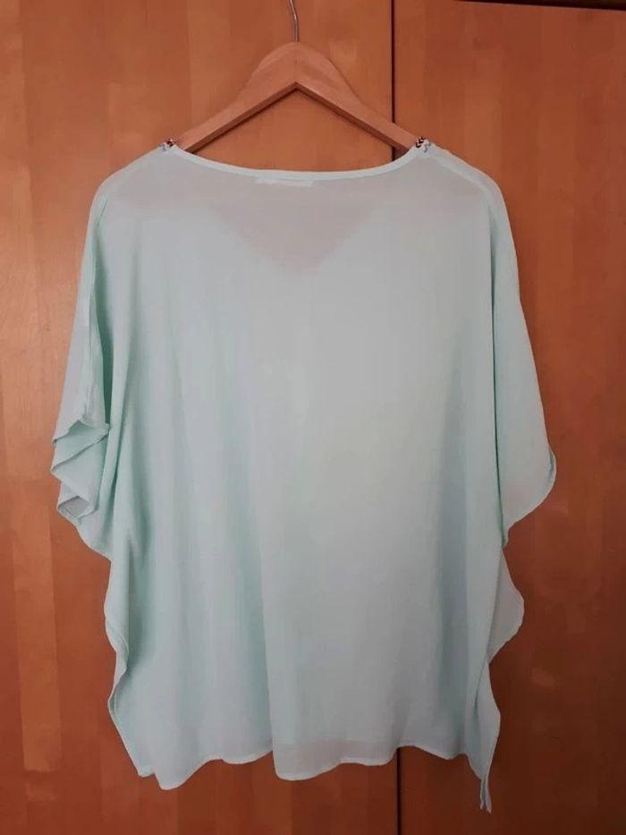 Blouse turquoise clair ample Samar Moda S/M - photo numéro 7