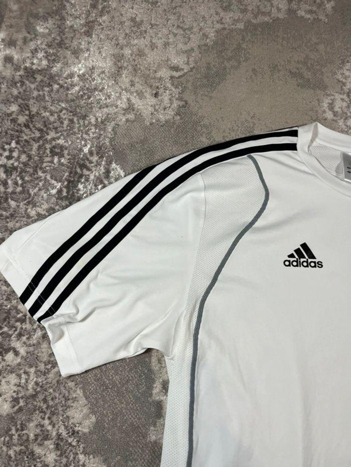 Maillot de Sport Adidas Vintage Y2k 2000's White & Back - photo numéro 4