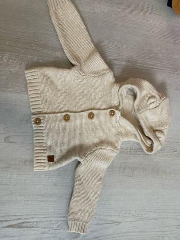 Gilet bébé 1 mois beige - photo numéro 1