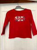 T-shirt manches longues rouge - 5 ans