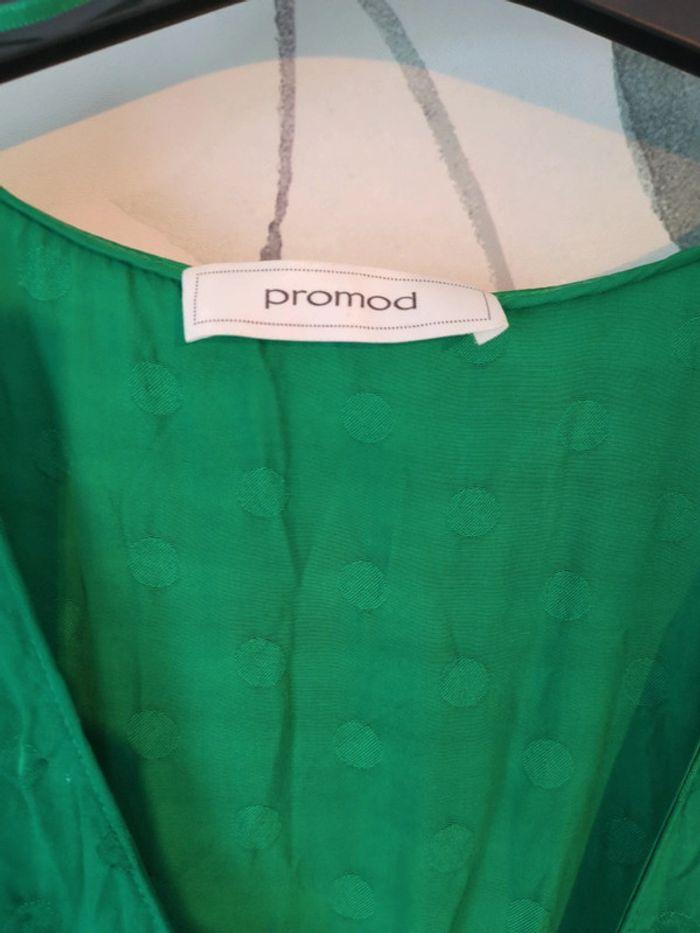 Blouse verte imprimé pois Promod dressing Kelly - photo numéro 3