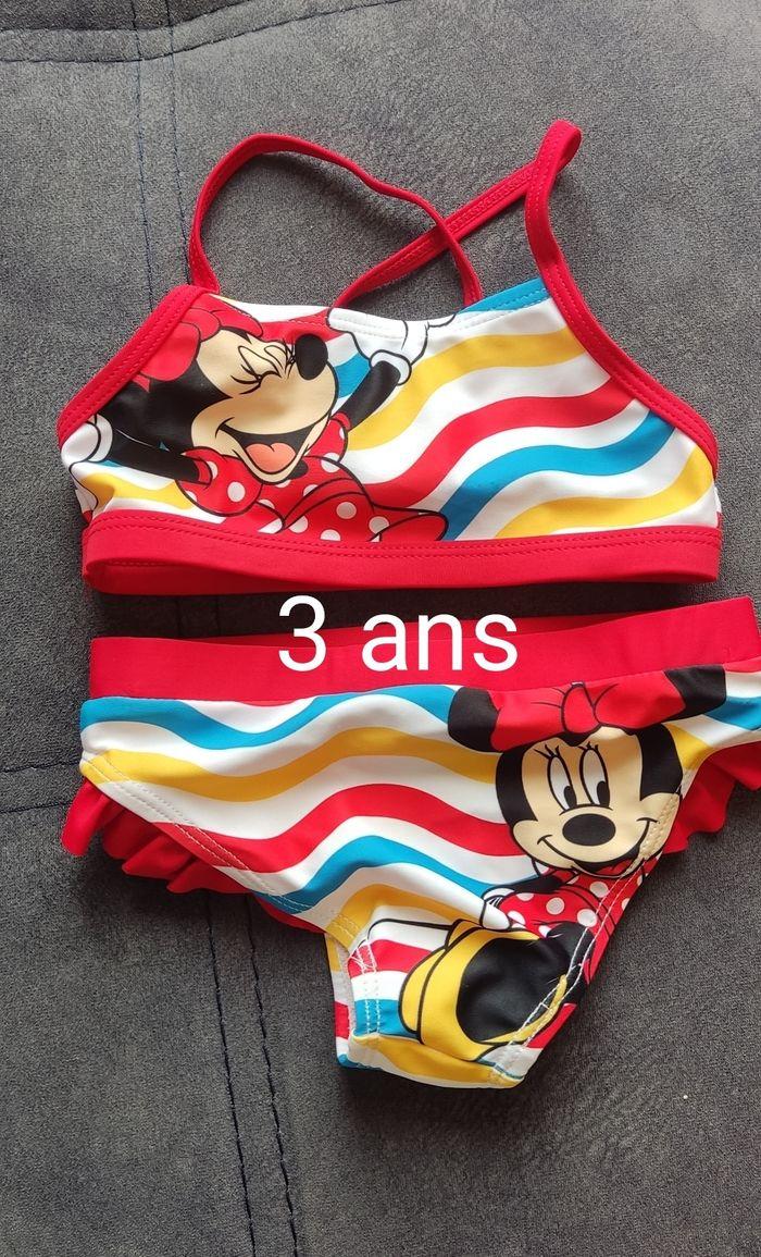 Maillot de bain 2 pièce Disney Minnie 3 ans - photo numéro 1