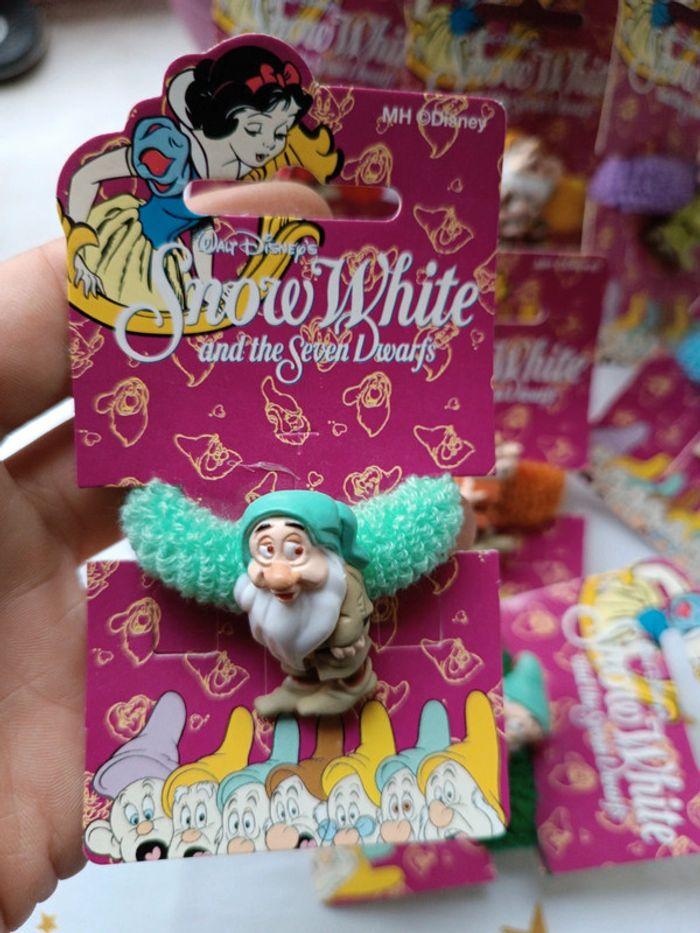 Élastique blanche neige nains snow white dwarf hair accessoires accessories cheveux pince Disney - photo numéro 2