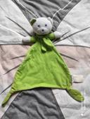 Doudou Ourson vert