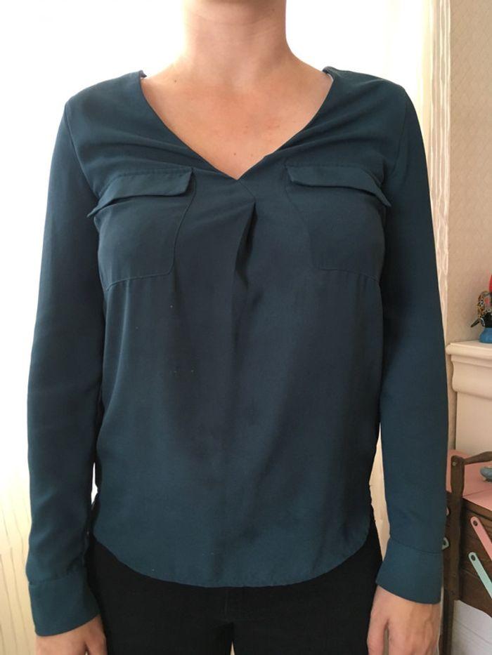 Blouse 100% polyester bleu - photo numéro 1