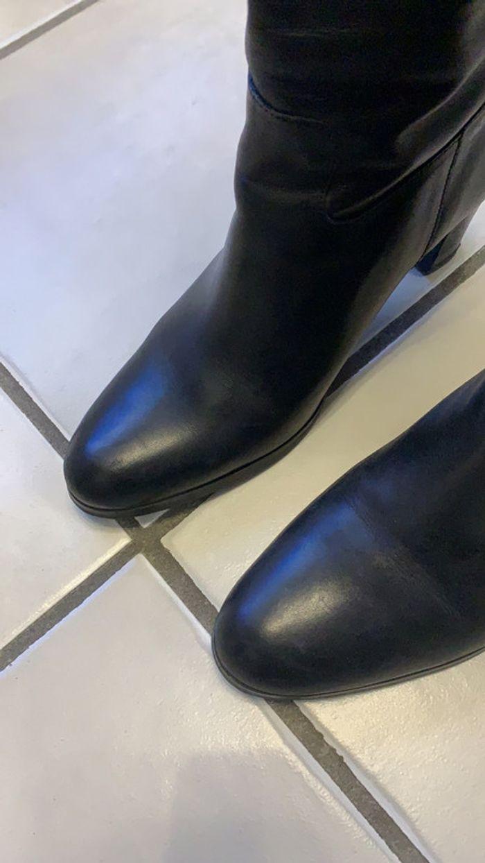 Bottes en cuir noir - photo numéro 3