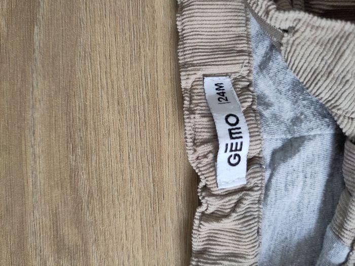 Pantalon velours côtelé doublé beige Gémo - photo numéro 3