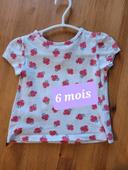 t-shirt fraises 6 mois babyclub