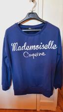 Sweat marine Mademoiselle Coquine T.S MIM