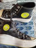 Converse plateforme noires 40