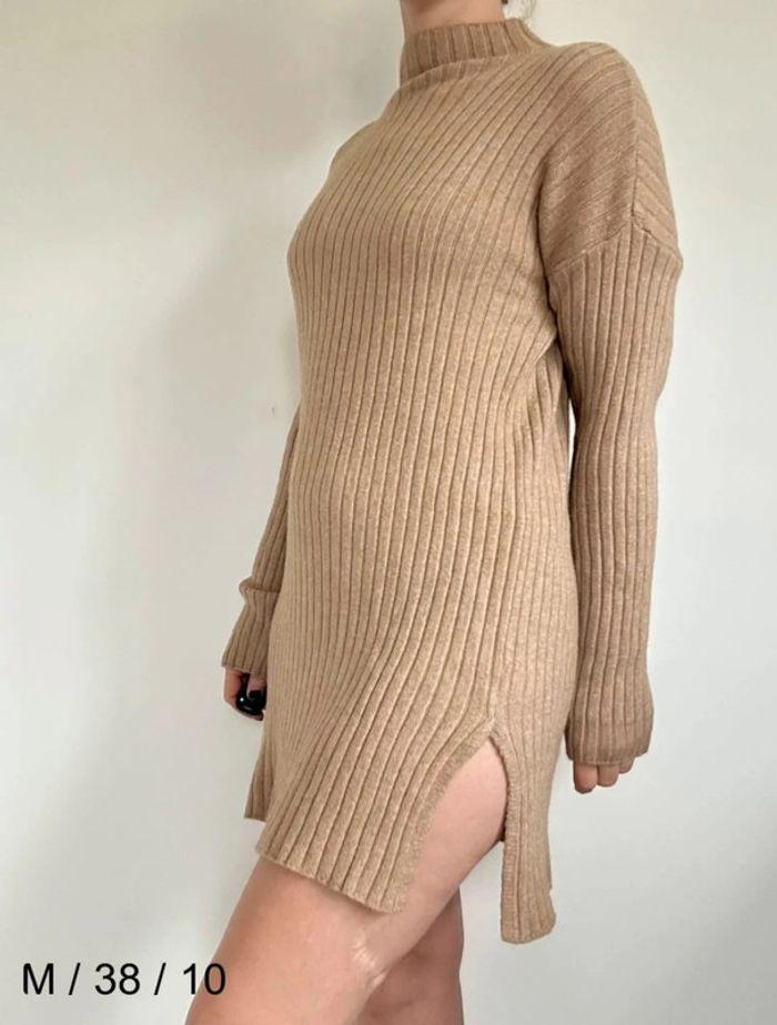 Robe pull beige en maille côtelée – Chic, confortable (Taille 36/38) 💖 - photo numéro 5