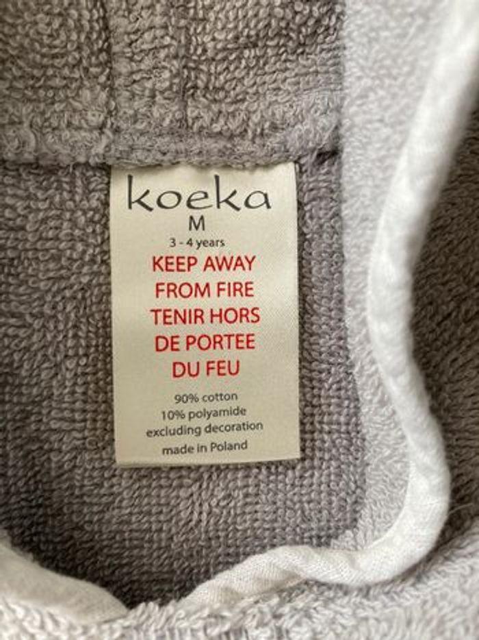 Koeka poncho peignoir de bain gris 3-4 ans - photo numéro 3