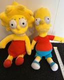 Peluche Bart et Lisa Simpsons - lot de deux