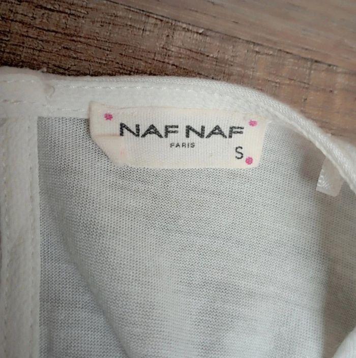 Joli haut blanc sans manches Naf Naf taille S - photo numéro 5