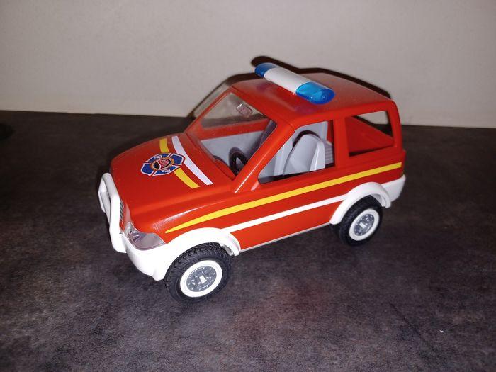 Playmobil voiture 4x4 pompier geobra 2008 - photo numéro 2