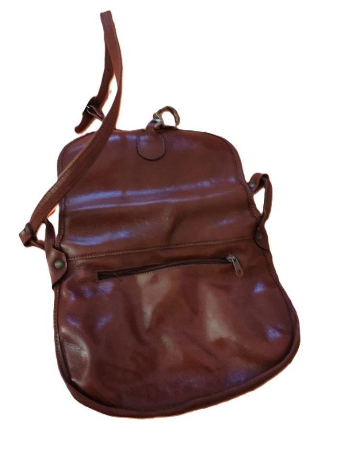 Sac cuir marron bandoulière . - photo numéro 5