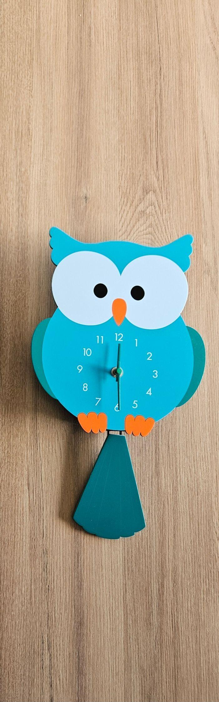 Horloge bois Hibou Pylones - photo numéro 1