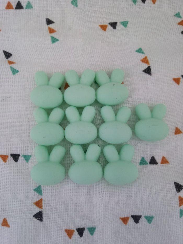 Lot de perles en silicone lapin - photo numéro 2