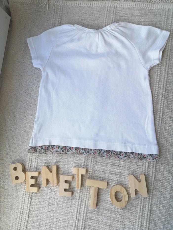 T-shirt manches courtes blanc poupée, Benetton, 18 mois - photo numéro 6