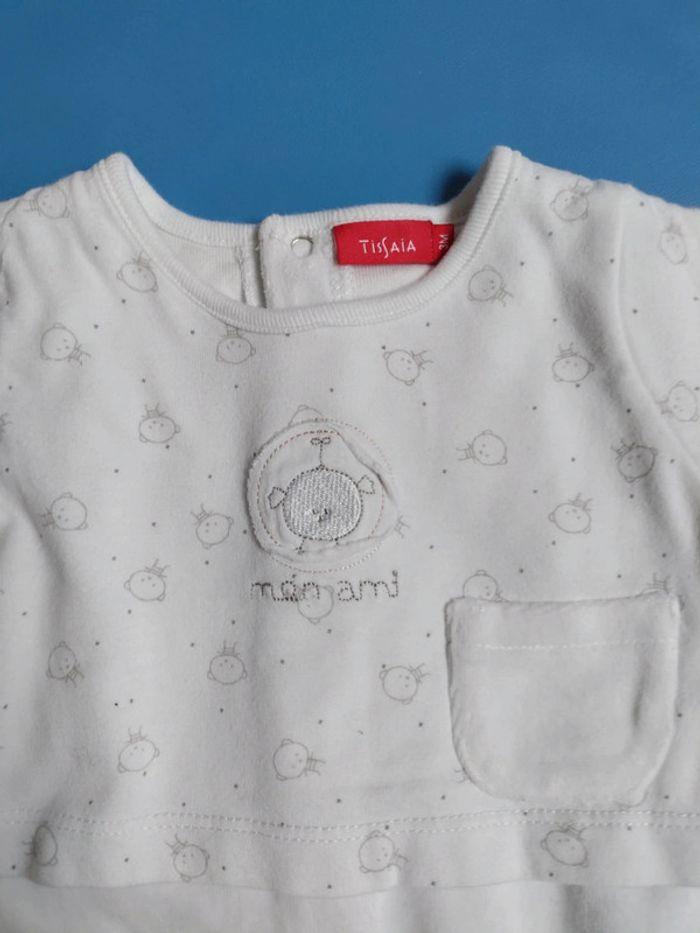 Pyjama velours 3mois mignon petit extraterrestre 👽 blanc - photo numéro 3