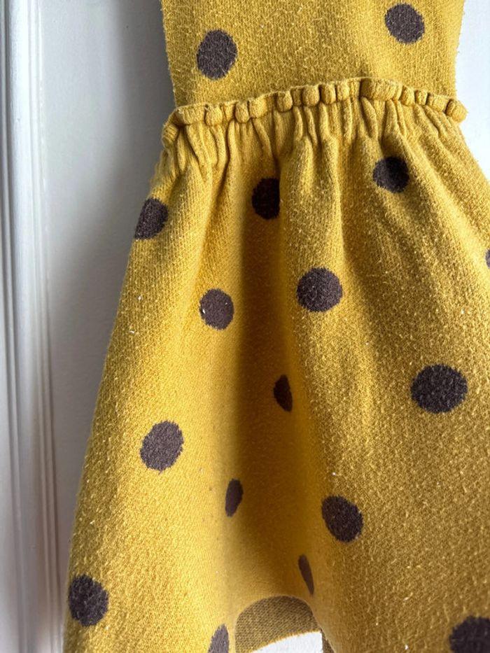 Robe Zara enfant  jaunes à pois noire - photo numéro 2