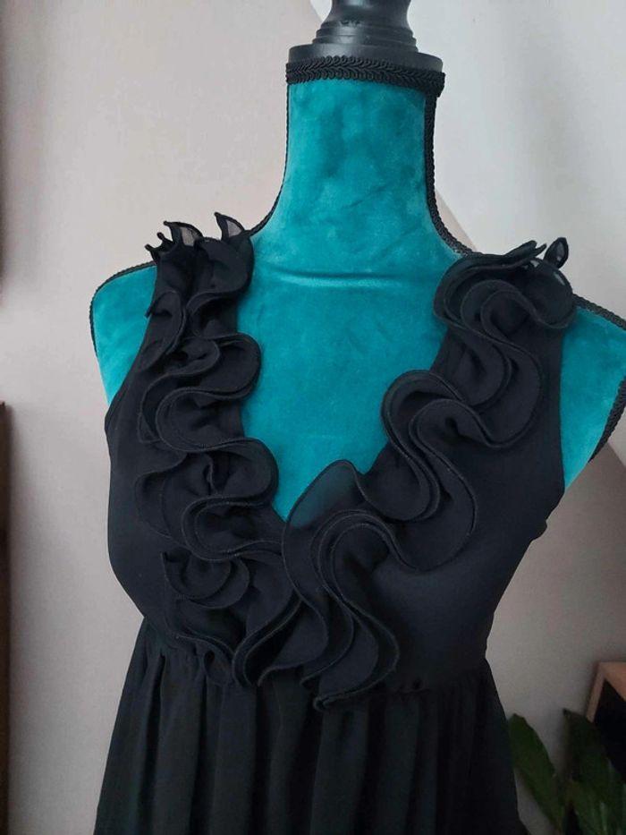 Très jolie robe noire voile doublée - photo numéro 2