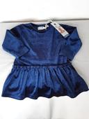 Robe bébé Noël  74 cm 1 ans marine argenté  5.10.15