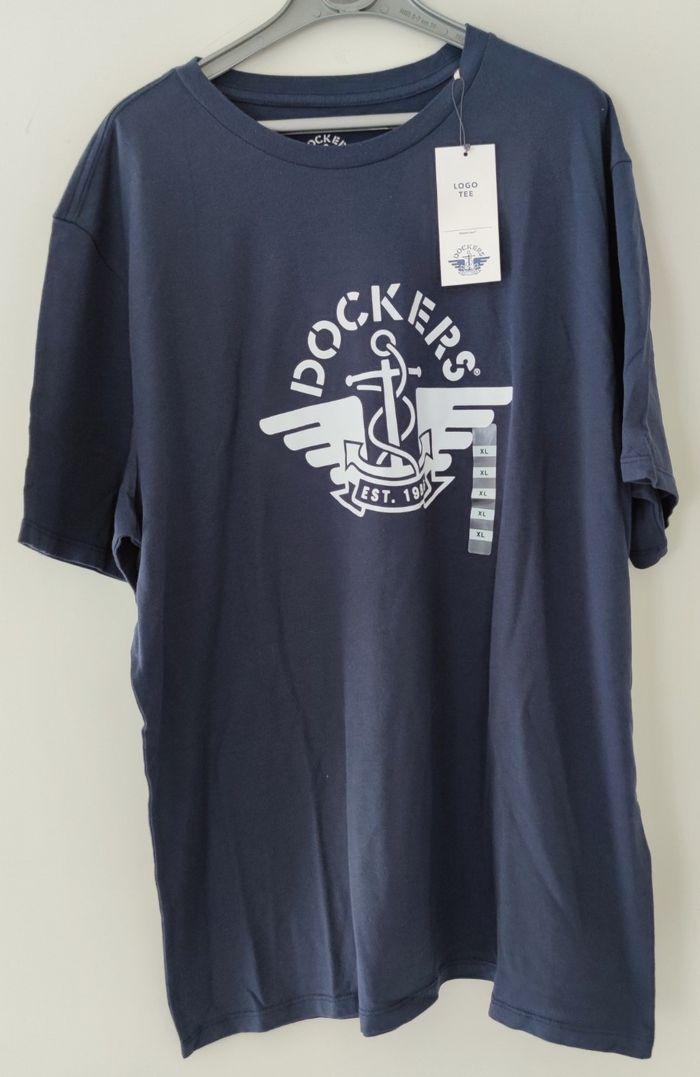 T-shirt bleu marque Dockers pour homme taille XL - photo numéro 1