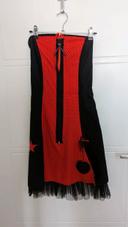 Robe bustier rouge à pois