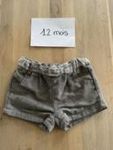 Short Vertbaudet 12 mois