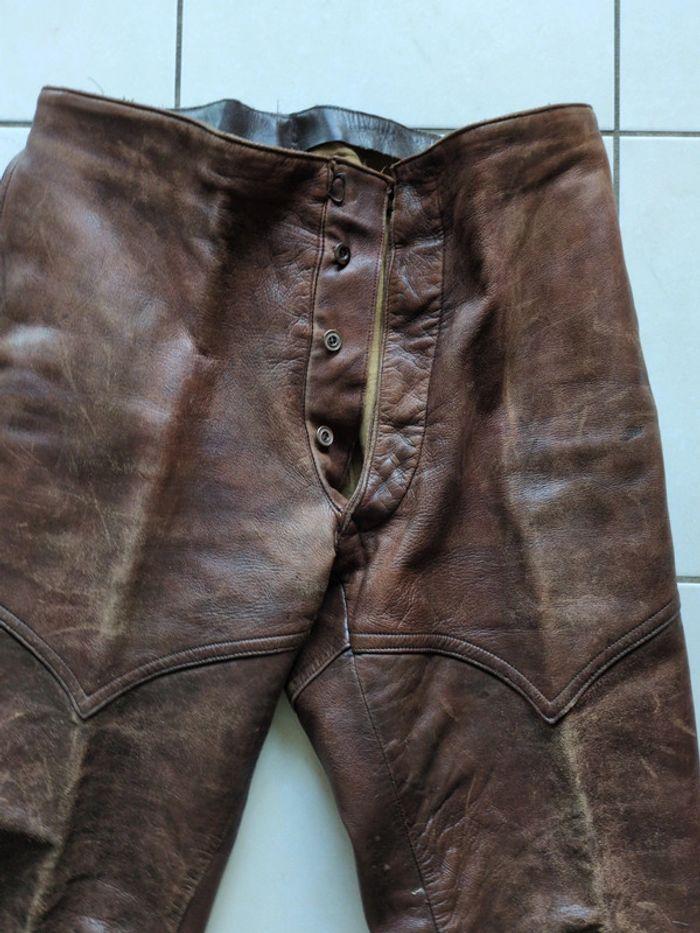 Pièce unique ! Pantalon en cuir fait main 40 - photo numéro 2