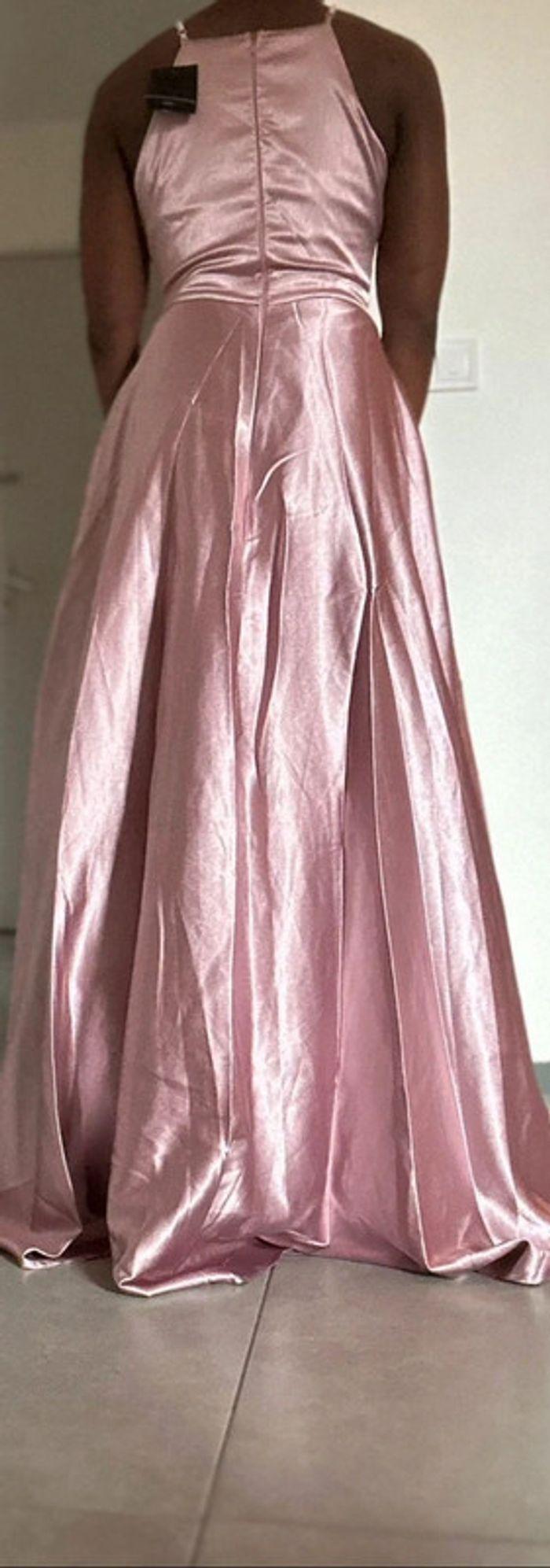 Robe de soirée rose poudrée - photo numéro 6