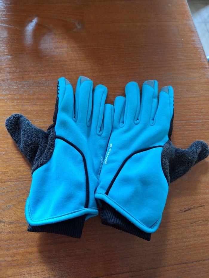 Gants bmx 6-8 ans bleu et noirbt - photo numéro 1