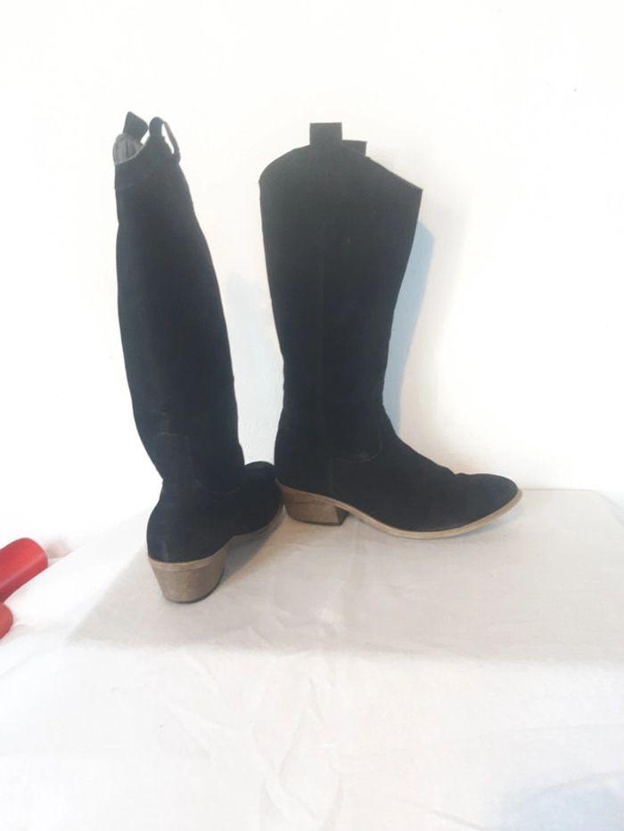 Bottes hautes tombantes Arian taille 41 noir daim - photo numéro 8