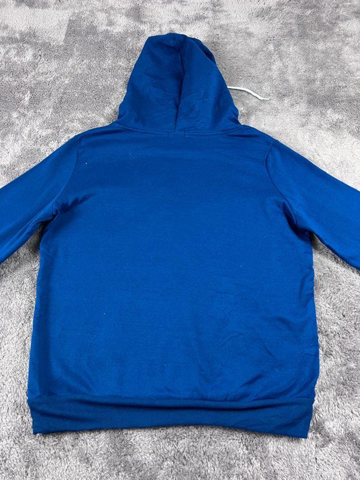 👕 Sweat à capuche Veste University Rare Vintage y2k 90s 2000s Warning Bleu Marine Taille XL 👕 - photo numéro 2