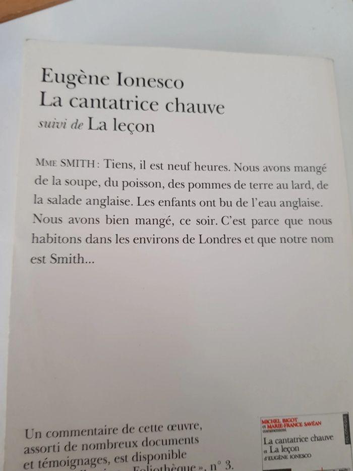 Livre La cantatrice chauve - Eugène Ionesco - photo numéro 2