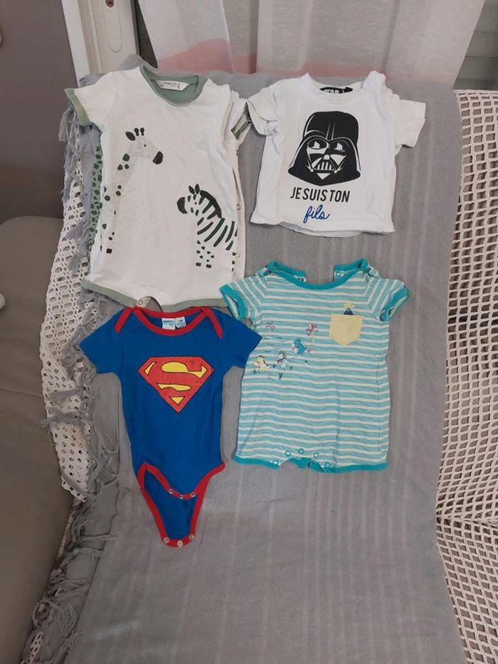 Lot 3 mois bébé superman stars wars - photo numéro 1