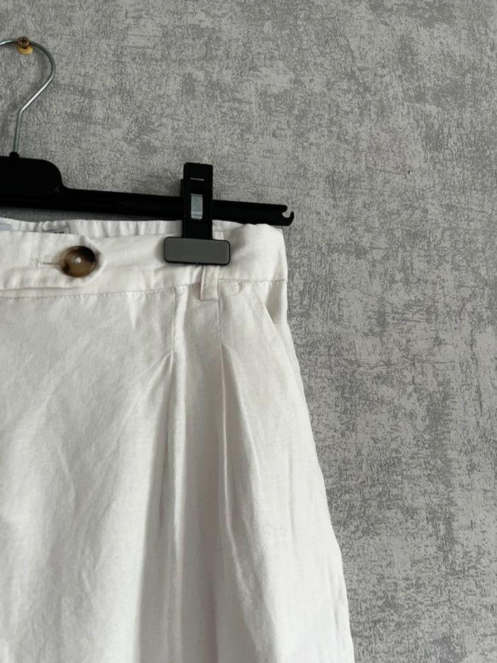 Pantalon fluide blanc Bershka taille 36 - photo numéro 2