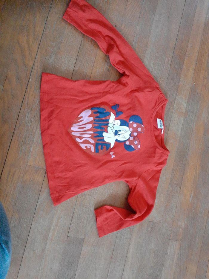 T shirt manches longues disney 4 ans minnie - photo numéro 1