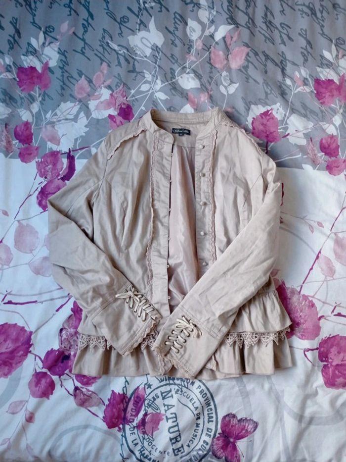 Veste beige / Taille 38 / Marque Clara Vitti - photo numéro 2