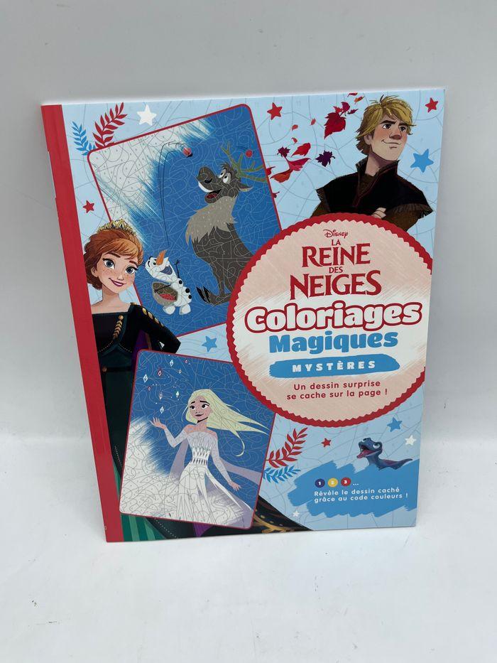 Livre d’activités les ateliers Coloriages magique  à colorier Disney spécial princesses La reine des neiges Modèle cherche et trouve Neuf (Copier) - photo numéro 1