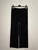 Pantalon fluide noir coupe droite vintage