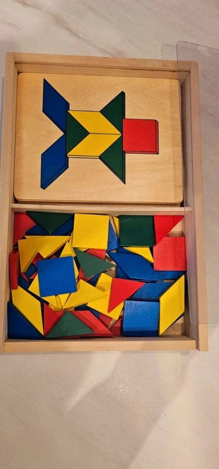 Jeu de Tangram en bois puzzle - photo numéro 2