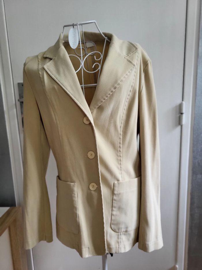 Veste tailleur beige - taille 38 - photo numéro 2