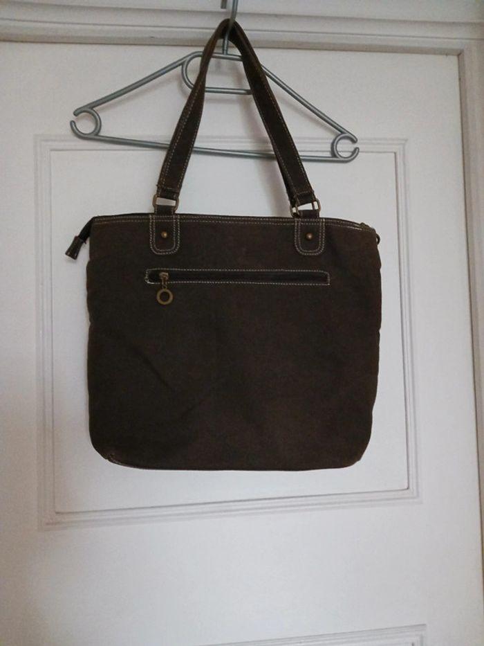 Sac neuf marron en toile - photo numéro 2