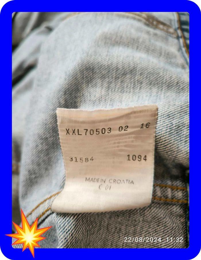 Veste en jeans  bleu clair Levi's vintage taille xxl - photo numéro 8