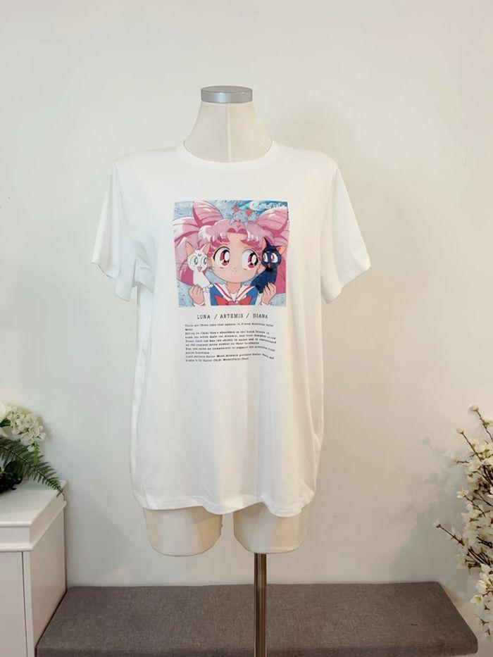 T-shirt Oversize Cute Kawaii Sailor Moon - photo numéro 2