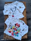 🦋 Lot x 2 blouses Minnie 2 ans Disney