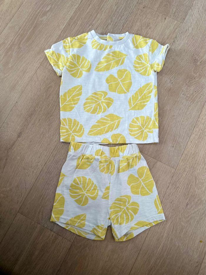 pyjama short jaune