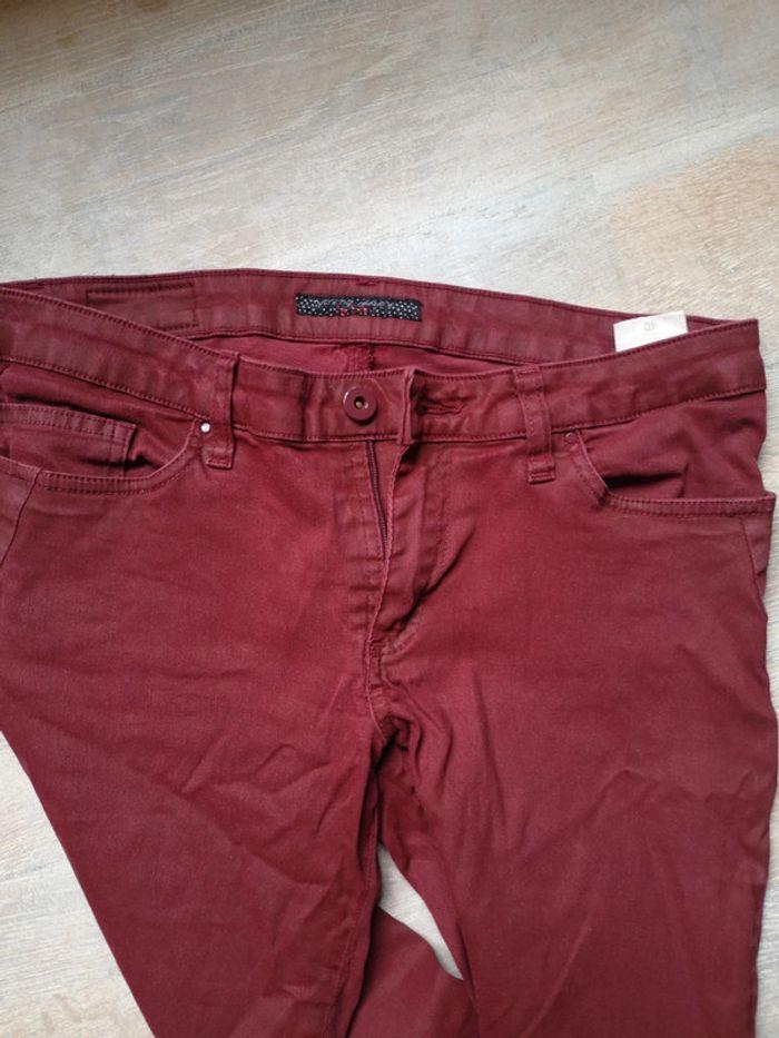 Jean bordeaux taille 40 - photo numéro 4